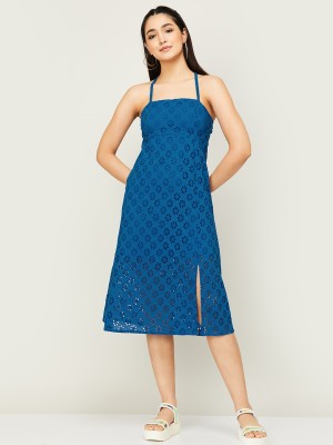 Ginger by Lifestyle Women A-line Blue Dress