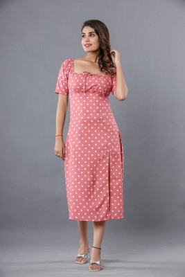 Fab Star Women A-line Pink Dress