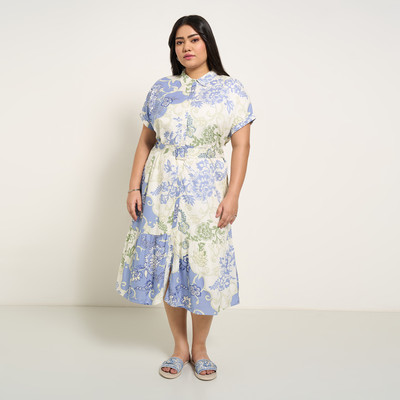 Honey Curvytude by Pantaloons Women A-line Blue Mini/Short Dress
