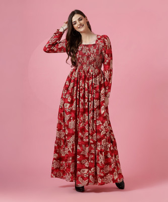 Sheetal Associates Women Maxi Red Full Length Dress