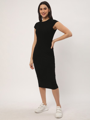 R&B Women A-line Black Mini/Short Dress
