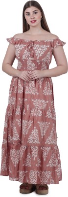 Shades of you Women A-line Beige Dress