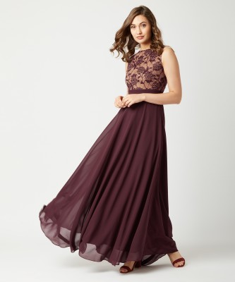 Miss Chase Women Gown Brown Dress