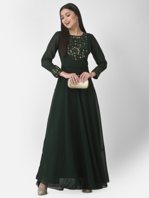 Eavan Women Maxi Dark Green Dress