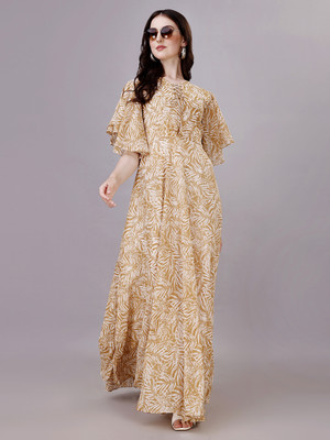 BEELEE TYPS Flared/A-line Gown(Yellow)