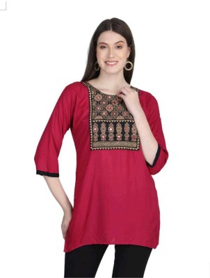 DEVGROUP COLLECTION Women A-line Red Dress