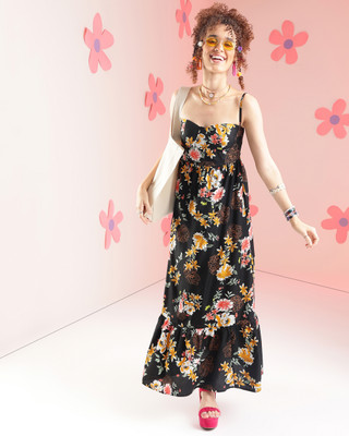 PRETTY LOVING THING Women A-line Multicolor Maxi/Full Length Dress