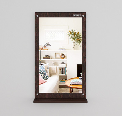 ERAWUD Wall Hanging Dressing Mirrors Shelf Decorative Wall Mirror For Living Room Engineered Wood Dressing Table(Finish Color - , Wenge, DIY(Do-It-Yourself))