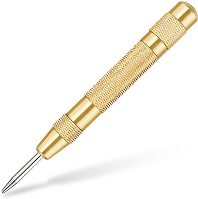 SERPLEX Automatic Center Punch Spring Loaded Self Centering Tool Gold Drill Bit Guage