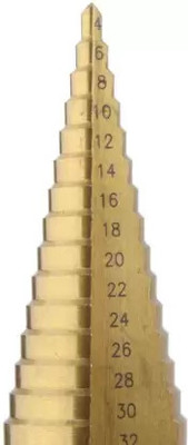 SHUANG YOU 4-32mm Large HSS Steel Step Cone Drill Countersink Titanium Bit Set Hole