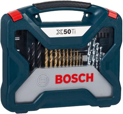 BOSCH Professional 50-piece Blue X-Line titanium drill & screwdriver bit set