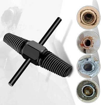 uptodatetools High-Carbon Steel Double Head G1/2in + G3/4in Car Repair Tool Screw Extractor 1/2, 3/4 Inch Valve Faucet Damaged Water Pipe Removal Tool Masonry Bits(Pack of 1)