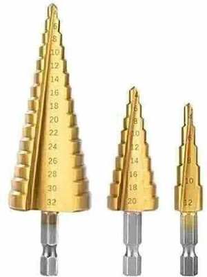 SHUANG YOU TITAN-6408 MultiStep Titanium / UniDrill 3-Size / ConeCut Pro Auger Drill Bits Set(Pack of 3)