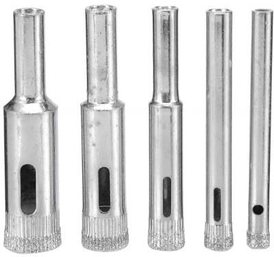 apex ecomm 5pcs Diamond Coated Hole Saw Marble Cutter Drill Bits Tool Set For Tile Glass 5/6/8/10/12mm