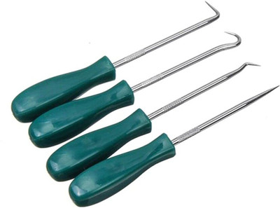 PKT Pick & Hook Set 45/°90°/Full/Straight/Pick Handle Square Automotive Removing Precision Screwdriver Set(Pack of 4)