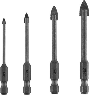 B K Jagan and Co GLASS & TILE DRILL BIT-124 Glass & Tile Drill Bit Set 124 (4-Piece)