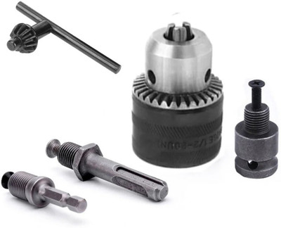 uptodateprouducts 1.5-13mm Converter 1/2 20UNF Key Drill Chuck Thread Quick Change Adapter SDS 1/4 Impact Driver Wrench Bit Connecting Rod Hex
