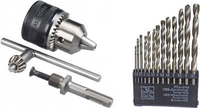 Inditrust new Heavy duty 13mm drill chuck key & Adapter and 13pc HSS Drill bit (Pack of 3)