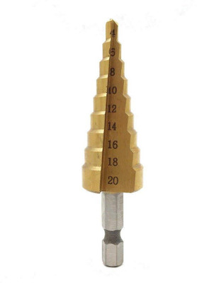 Power Up 4-20mm Large HSS Titanium Bit Set Hole Cone Drill