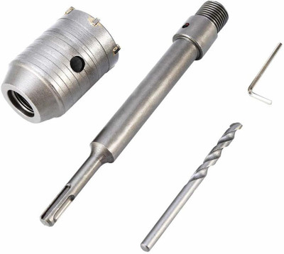 uptodatetools 35mm Concrete Cement Stone Wall Hole Saw 300mm Round Rod SDS Plus Shank Rod Concrete Cement Wall Shank Hole Saw Cutter Set + Drill Bit + Wrench