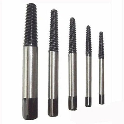 wagela RUDA 5 PC 5Pcs Set Damaged Broken Screw Extractor Removal Tool for Bolts Auger Drill Bits Set(Pack of 5)