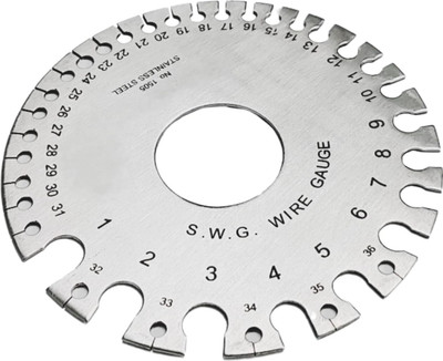 AS TOOL CENTER SWG Standard Wire Gauge Plate Meter Measuring Tool Scale Snap Gauge