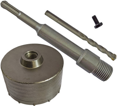 Inditrust 115mm SDS Plus Shank Concrete Hole Saw set Cutter with 200mm rod for Concrete, wall, Stone and etc Hole cutter