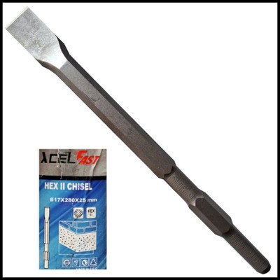 xcel fast Minus; 25×280 (mm); Chisel FlatHead Demolition Hammer Bit Minus; 25×280 (mm); XCEL FAST; Chisel FlatHead Demolition Hammer Bit