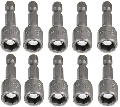 KMECOMM 9pcs Nut Driver Drill Bit Set Socket Bit Chuck Adapter trong Sleeve Wrench Screw Power Drill Adapter Tool for Screws Hooks Bolt Heads