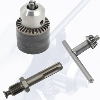 Hillgrove High Quality 13mm Drill Chuck with SDS Plus Adaptor Key Set