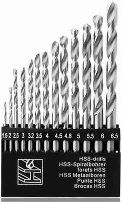Royal Way 13 pc HSS drill bit set for drilling in Wood, Malleable Iron, Alumin, plastic Royal Way For Wood, Metal, Aluminium, Plastic Power & Hand Tool Kit (13 Tools)