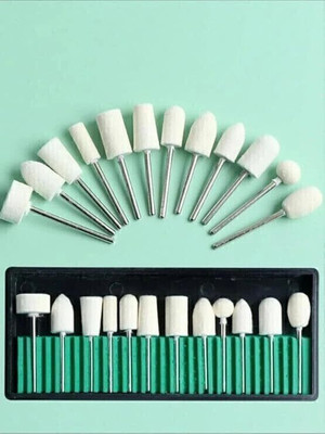 wagela 12 Pcs White Polishing Drill Bit Set Wooden Polishing Bits Specialty Woodworking Bits Set(Pack of 12)