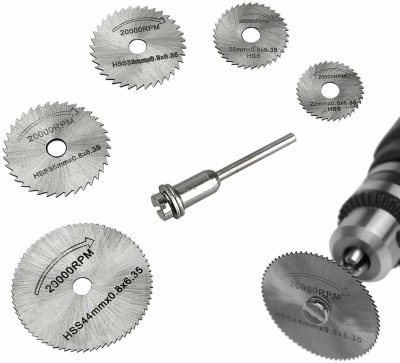 NITYA 6Pcs HSS Circular Saw Blade Set For Drill Rotary Tool Cutting Wheel Disc Rotary Bit Set(6 Bits)