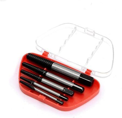 Bluedeal 5Pcs Damaged Broken Stud Pipe, Bolts & Screws Reverse Extractor Removal Drill Bit Tool Kit (3-19 mm) for Thread Recovery