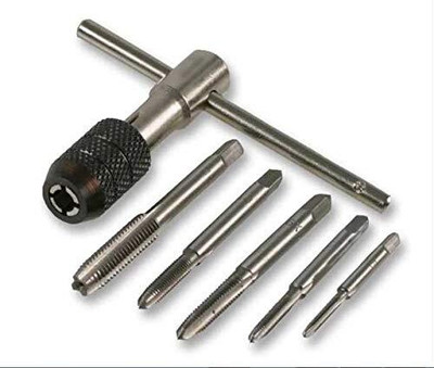 NITYA 6 Pcs Tap Wrench Tool Set, Adjustable T-Handle Ratchet Holder Single Sided T Type Wrench(Pack of 6)