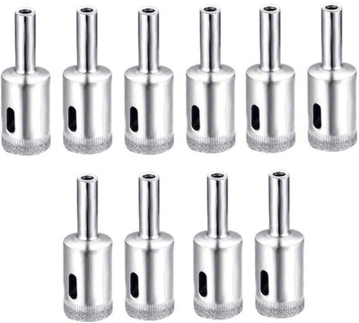 AS TOOL CENTER Diamond Coated Core Drill Bit 10mm (10pcs) removes a complete circle from glass, tiles, marble, granite