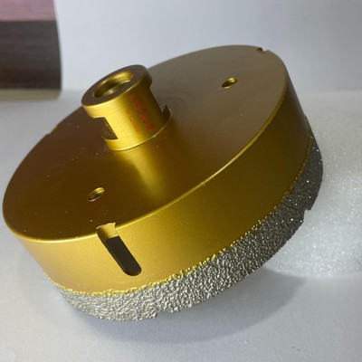 FACILE 120 MM Diamond Brazed Drilling Core Bits M14 Connection Drill Bits Hole Saw Bits Hole Saw Diamond Height 12/15MM Drill Dry/wet drilling for Stone, Marble