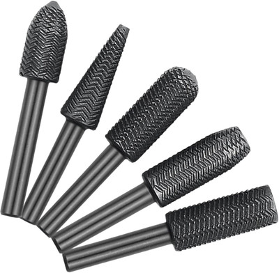 AS TOOL CENTER 5Pcs Rotary Burr Set 1/4 Shank For Drilling Model