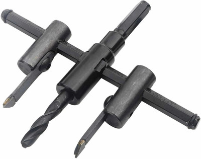 uptodatetools 30mm to 120mm Adjustable Circle Hole Saw Cutter Wood Twist Hole Tools Drywall Drill Bit Round Cutting Hole Saw for Woodworking Plaster Board Plastic 30mm to 120mm Adjustable Circle Hole Cutter Saw Kit Specialty Woodworking Bits(Pack of 1)