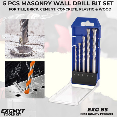 EXGMYT Most Running Drill Bit Set for Metal/Concrete/Wall/Steel/All Purpose