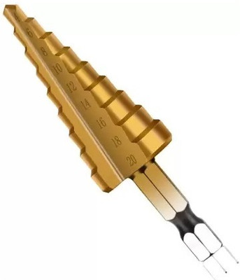 BANISTROKES Metal Center Drilling Steel Step Drill Bit Hand Tool Metal Hole Opener 4 to 20mm Large HSS Steel Step Cone Drill Countersink Titanium Bit Set Hole