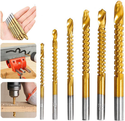 NITYA 6pcs 3-8mm Cobalt Drill Bit Set HSS High Drill Saw Set Metal Drilling Hole Tool