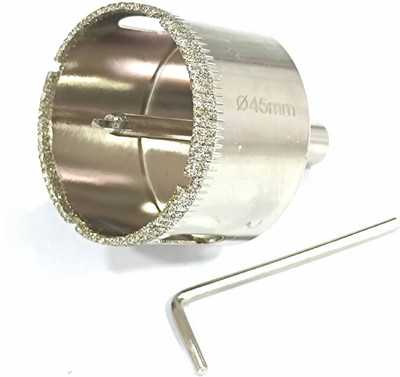 uptodatetools 45mm Diamond Hole Saw With Center Drill Bit for Glass Ceramic Marble Porcelain Tile Glass Granite Quartz Gemstone