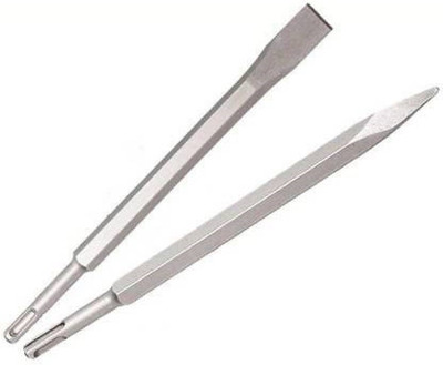 Inditrust new Heavy duty 14x250mm Chisel hammer bit set Flat and Point for Concrete , Cement , Stone and etc