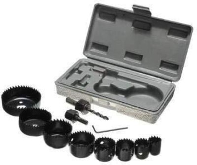 AS TOOL CENTER 11pcs Metal Alloys Wood Hole Saw Cutting Set, Black, 19-64 mm Circular Round Wood Alloys Open-hole Tools