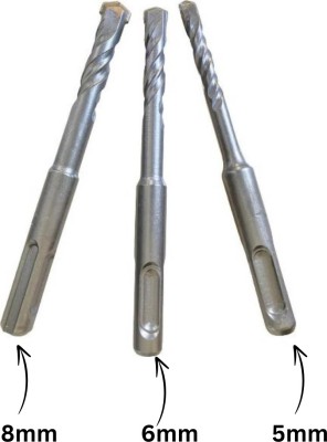 VESPERPRO Oaykay Premium Tools Hammer Drill Bits (110MM Length ) COMBO OF 3 (5MM,6MM,8MM) hammer drill bits