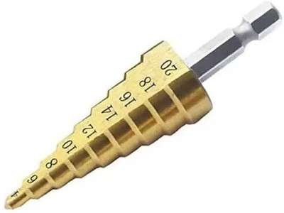 BANISTROKES Metal Center Drilling Steel Step Drill Bit Hand Tool Metal Hole open 4-20mm Large HSS Steel Step Cone Drill Countersink Titanium Bit Set Hole