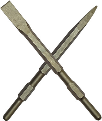 Inditrust new Point and Flat Demolition Hammer Bit set size 17mmx280mm and 22mmx280mm 2pc