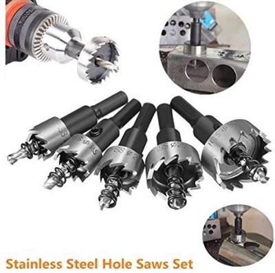 Zorbes 5PCS 16-30MM HSS Drill Bit Hole Saws Set Stainless High Speed Steel Metal Alloy 5PCS 16-30MM HSS Drill Bit Hole Saws Set Stainless High Speed Steel Metal Alloy