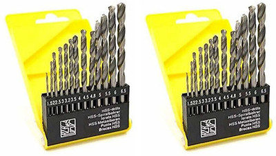 Inditrust Drill Bit Set of 13 pc HSS Bits for Metal, Wood, Plastic (pack of 2)